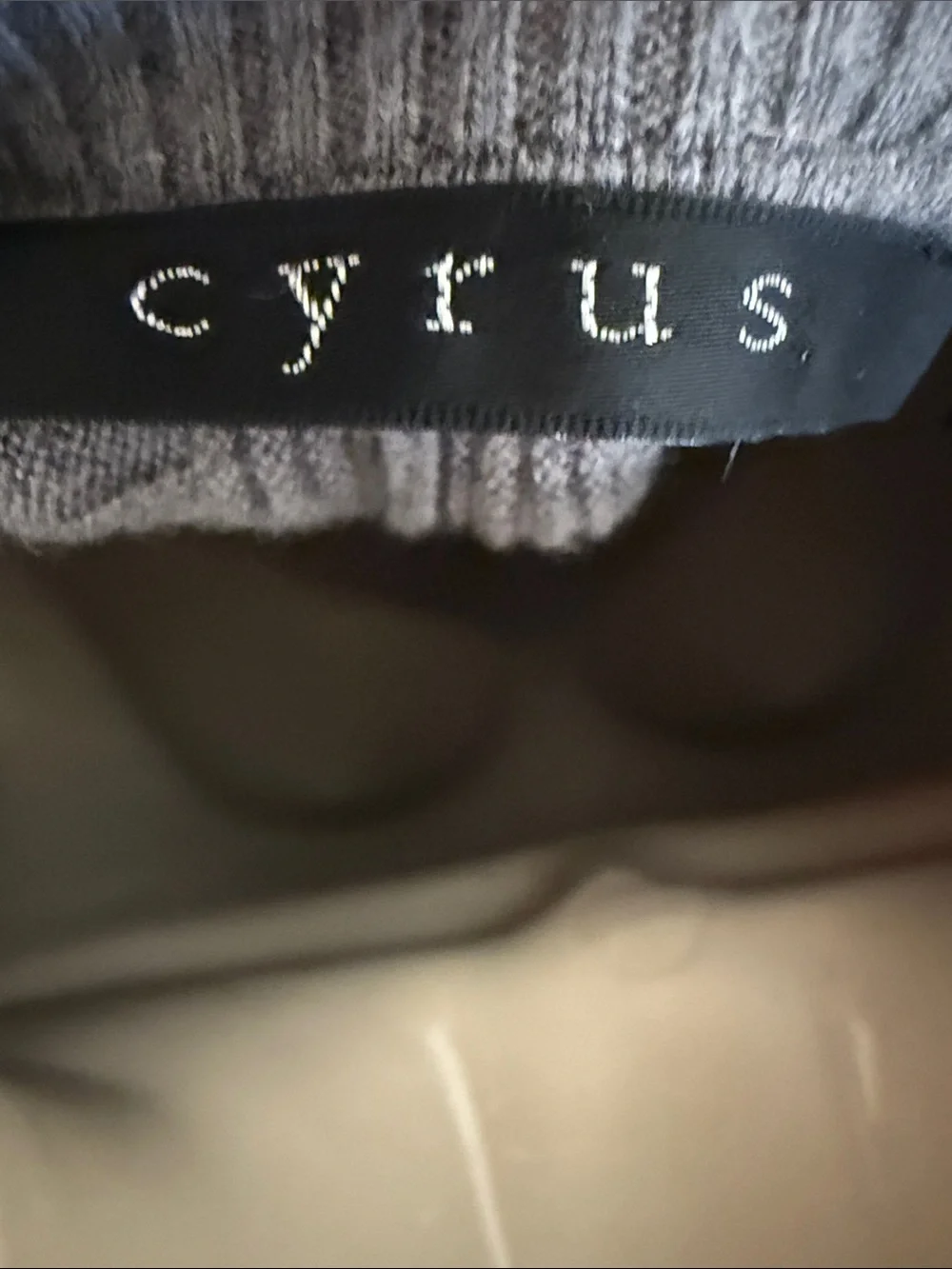 Cyrus Gray Ribbed Dolman Sleeve Sweater – Medium